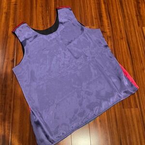 Susan Graver Satin Tank Top Reversible Colorblock Sleeveless Shiny Women Large